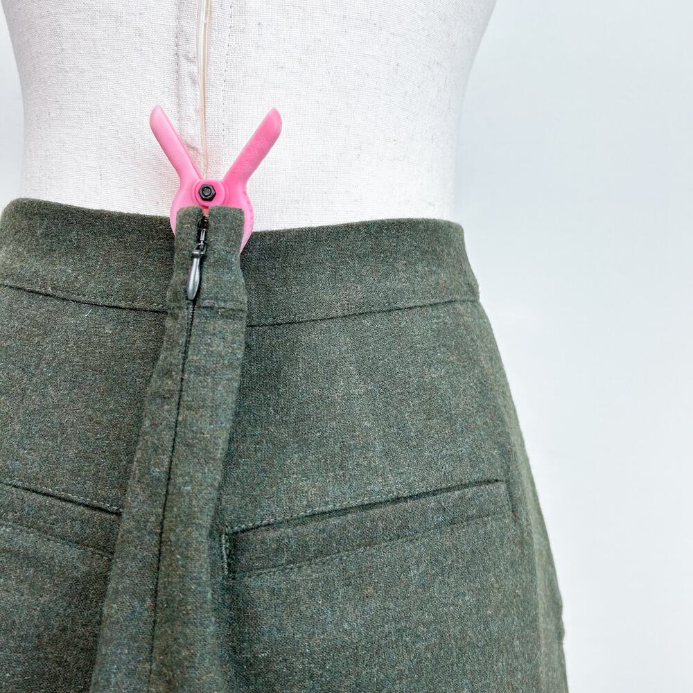 Madewell English Countryside Heritage Wool Green Cargo A-Line Mini Skirt NWT - Picture 7 of 11